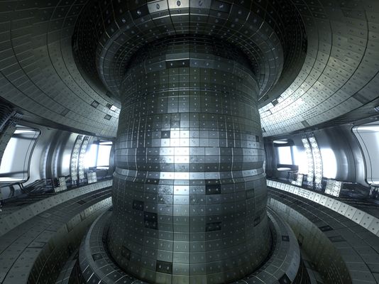 Die Illustration zeigt einen Fusionsreaktor, einen neuartigen Atomreaktor.