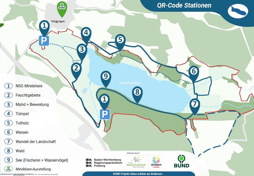 Standorte der QR-Code Infopfosten