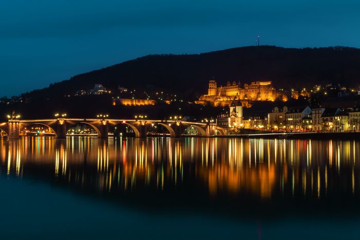 Heidelberger Schloss bei Nacht