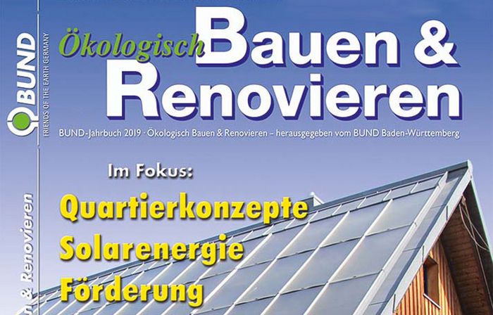 Cover des BUND-Jahrbuch Ökologisch Bauen und Renovieren 2019
