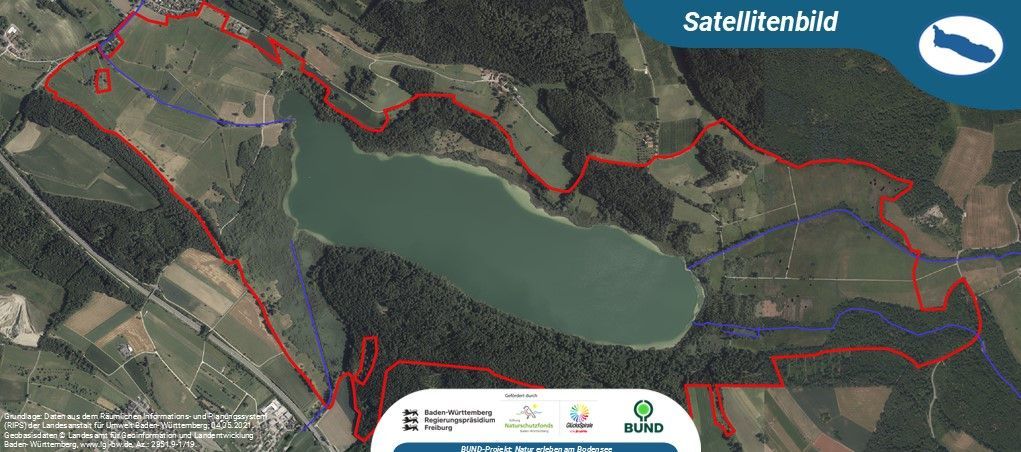 Satellitenbild vom NSG Mindelsee