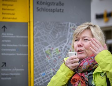 Die Landesvorsitzende des BUND, Sylvia Pilarsky Grosch, hält eine Rede.