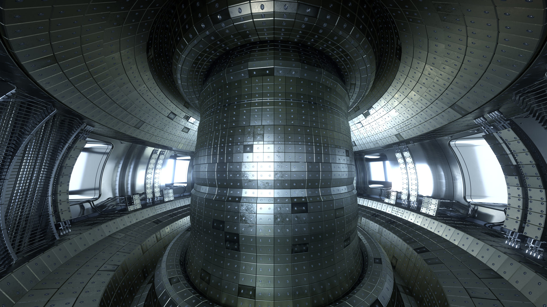 Die Illustration zeigt einen neuartigen Fusionsreaktor zur Erzeugung von Kernkraft.