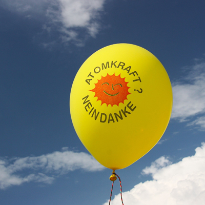 Luftballon einer Anti-Atom-Demo